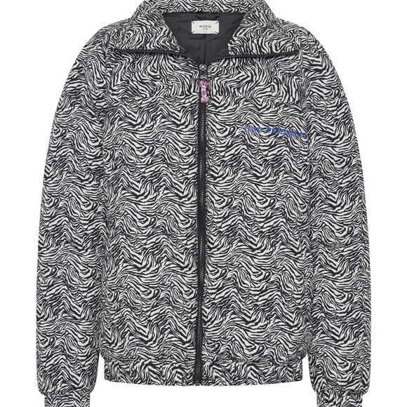one teaspoon DIRTEE LOVE PUFFA JACKET women’s size small zebra black/white new - Picture 1 of 9